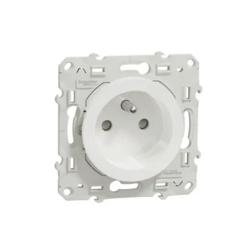 Schneider Electric White 1 Gang Plug Socket, 2 Poles, 16A, French 2P - S523059P product image