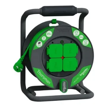 Schneider Electric 25m 4 Socket Extension Reel, 230 V, IP44 - IMT33145 product image