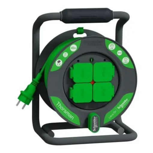Schneider Electric 40m 4 Socket Extension Reel, 230 V, IP44 - IMT33156 product image