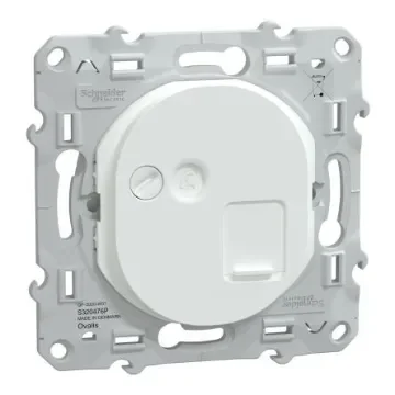 Schneider Electric Ovalis C Series Series Socket RJ45 Socket, Flush Mount, Cat6 1 -Way - S320476P product image