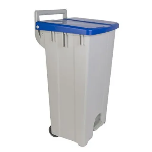 Robert Scott 90L Polaris Pedal Bin 90L Blue Pedal Polypropylene Waste Bin - 101710/B product image