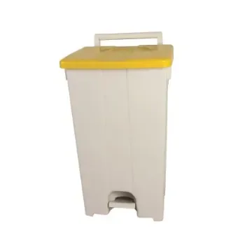 Robert Scott 90L Polaris Pedal Bin 90L Yellow Pedal Polypropylene Waste Bin - 101710/Y product image