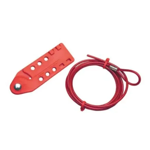 Brady Red 6-Lock Steel Cable Lockout Devices, 8.00mm Shackle - CABLO product image