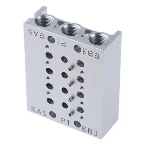SMC SS5Y series 4 station G 1/8 Manifold - SS5Y3-20-04-00F product image