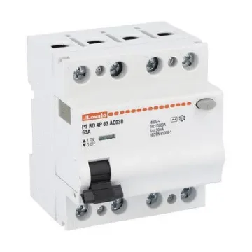 Lovato P1RD Residual Current Circuit Breaker, 63A, 4 Pole, 30mA, Type AC, 230 V ac, 400 V ac - P1RD4P63AC030 product image