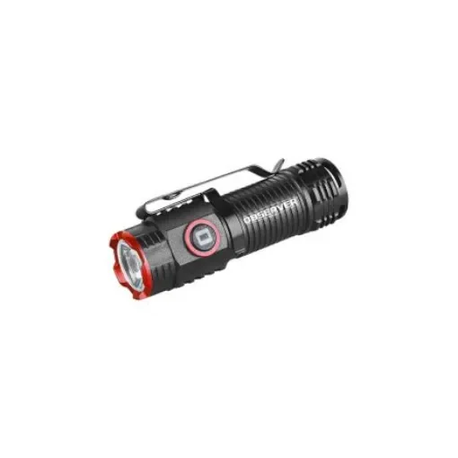 Observer Tools LED - Compact Torch Black/Red - Rechargeable 60, 300, 500, 1000 lm, 73 mm - OBS-FL3 product image