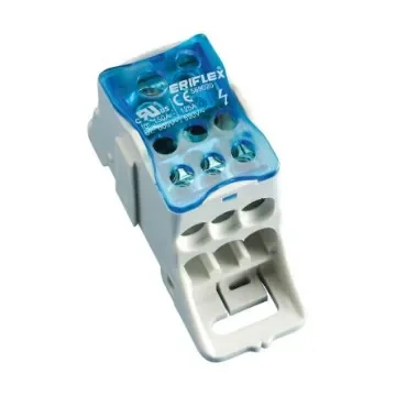 nVent ERIFLEX Distribution Block, 1 Way, 35mm², 125A, 1 kV, Blue - 569020 product image