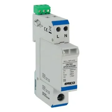 nVent ERICO Surge Protector, 35kA, 1500V ac, DIN Rail Mount - DT2C32011R product image