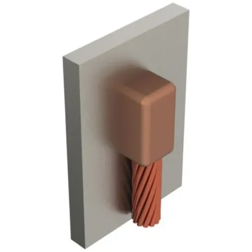 nVent ERICO Cadweld Graphite Cable Joint Connector Block, Straight Joint Type , 35mm² - VBCY2 product image