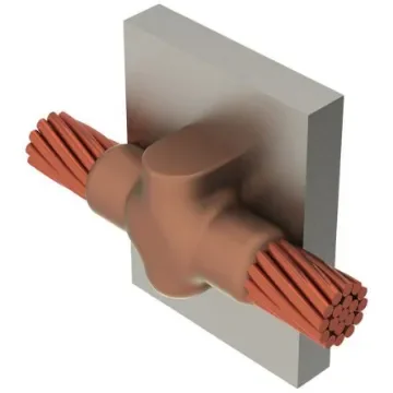 nVent ERICO Cadweld Graphite Cable Joint Connector Block, Straight Joint Type , 25mm² - VGPY1M product image