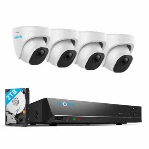 Reolink Network Indoor, Outdoor IR PoE CCTV Camera - NVS8-5KD4-A product image