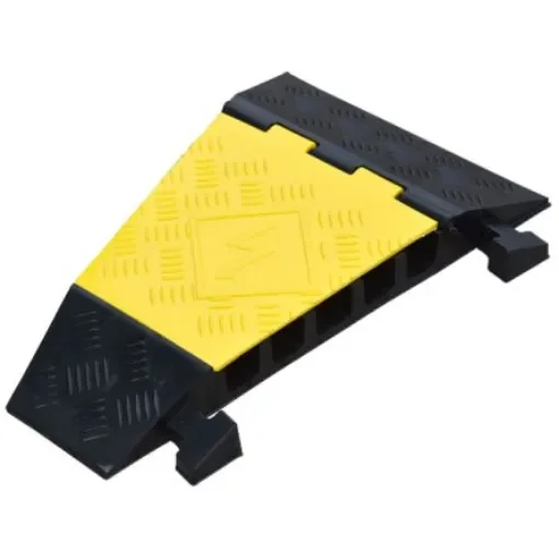RS PRO 310mm Black/Yellow Cable Cover in Natural Rubber, 42mm Inside dia. - 2777905 product image