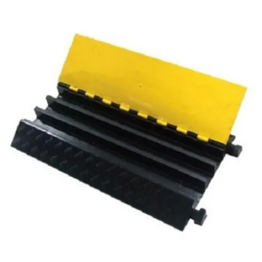 RS PRO 900mm Black/Yellow Cable Cover in Natural Rubber, 65mm Inside dia. - 2777906 product image