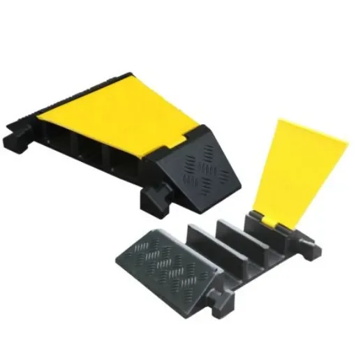 RS PRO 310mm Black/Yellow Cable Cover in Natural Rubber, 65mm Inside dia. - 2777908 product image