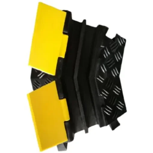 RS PRO 400mm Black/Yellow Cable Cover in Natural Rubber, 28mm Inside dia. - 2777917 product image