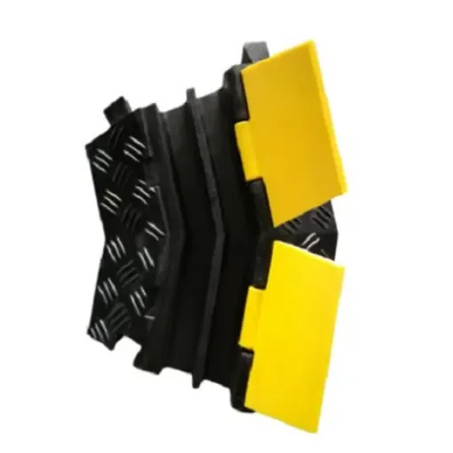 RS PRO 400mm Black/Yellow Cable Cover in Natural Rubber, 28mm Inside dia. - 2777918 product image
