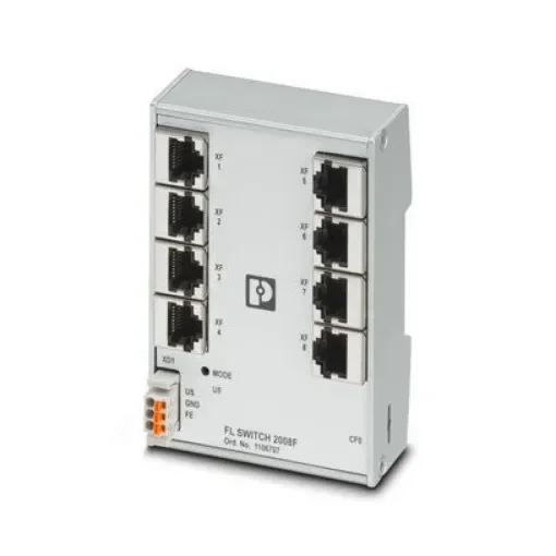 Phoenix Contact 1106707, Managed 8 Port Ethernet Switch, RJ-45 product image