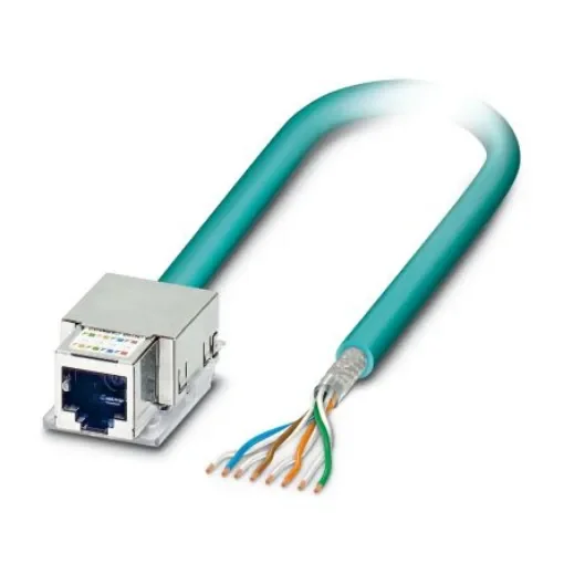 Phoenix ContactVS, 2m Cat6, Light Blue RJ45 to Female Unterminated, Shielded, Unterminated Polyurethane Sheath - 1415429 product image