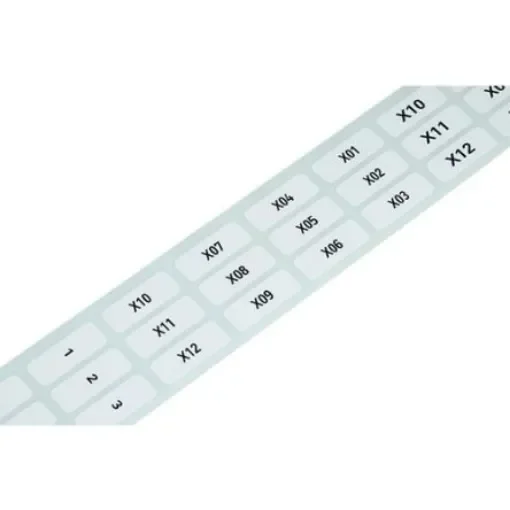 WAGO 210 White Black Print Label, 25mm Width, 9.5mm Height, 1500Per Roll Qty - 210-808 product image