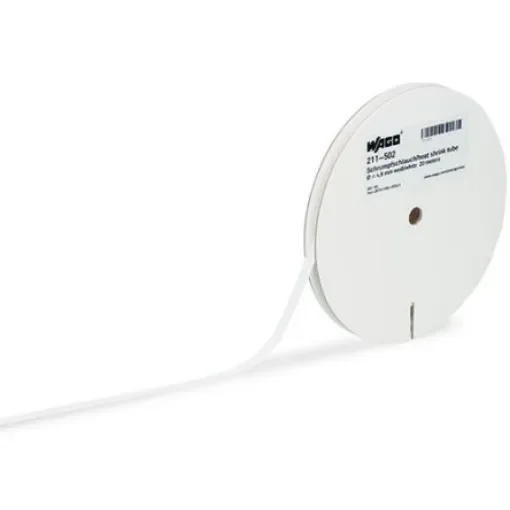 WAGO Halogen Free Heat Shrink Tube, White 19mm Sleeve Dia. x 15m Length 2:1 Ratio - 211-506 product image