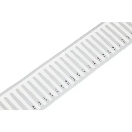 WAGO 211 Push In Cable Marker, White, Pre-printed "Plain", for Nozzles, 211-811 product image