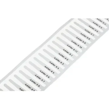 WAGO 211 Push In Cable Marker, White, Pre-printed "Plain", for Nozzles, 211-821 product image