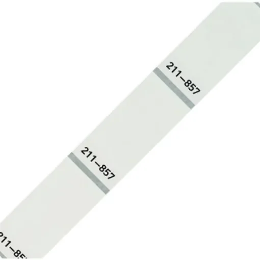 WAGO 211 White Black Print Label, 44mm Width, 18mm Height, 500Per Pack Qty - 211-857 product image