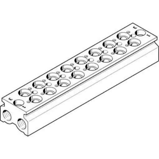 Festo CPE18 Pneumatic Manifold Fitting NPT 3/8 NPT 3/8 - CPE18-3/2-PRS-3/8-8-NPT product image
