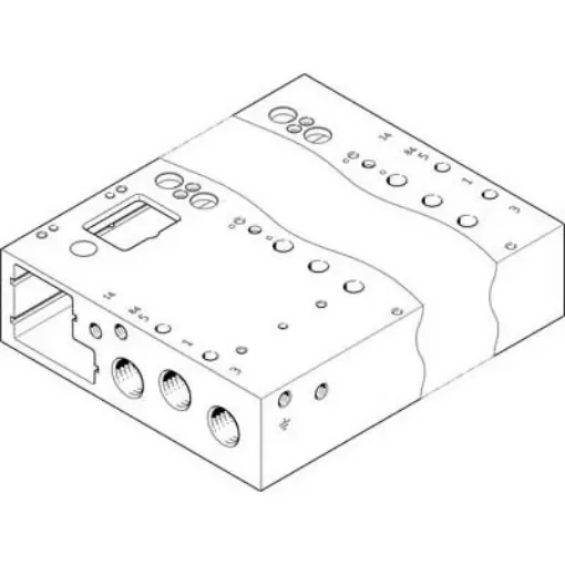 Festo VABM Pneumatic Manifold Fitting G 1/4 G 1/4 - VABM-L1-14G-G14-20-M-GR product image