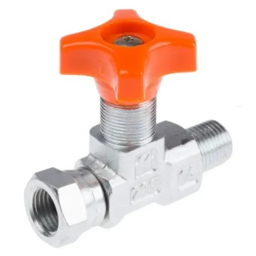 RS PRO Hydraulic Pressure Gauge Isolation Valve, G 1/4 Male - 2788774 product image