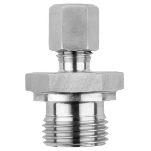 Jumo Fitting, Straight Hexagon Fitting Metric M 1/8in - Compression Fitting M 8x1 D=3 SS product image