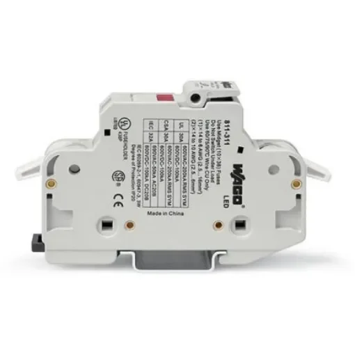 WAGO 32A Fuse Holder for 10 x 38mm Fuse, 1P, 600V ac - 811-311 product image