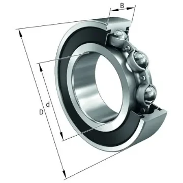 FAG S6205-2RSR-FD Single Row Deep Groove Ball Bearing- Both Sides Sealed 25mm I.D, 52mm O.D product image