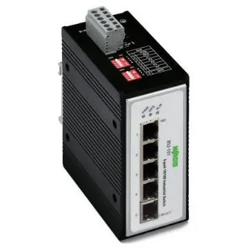 WAGO Unmanaged 5 Port Industrial Ethernet Switch RJ-45 - 852-101 product image