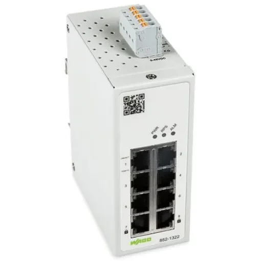 WAGO Managed 8 Port Industrial Ethernet Switch RJ-45 - 852-1322 product image