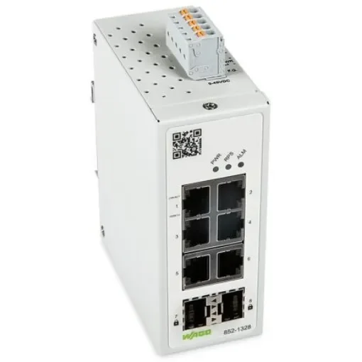 WAGO Managed 6 Port Industrial Ethernet Switch RJ-45 - 852-1328 product image