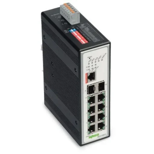 WAGO Managed 8 Port Industrial Ethernet Switch RJ-45 - 852-303 product image