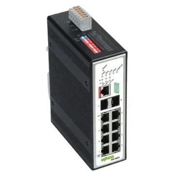 WAGO Managed 8 Port Industrial Ethernet Switch RJ-45 - 852-603 product image