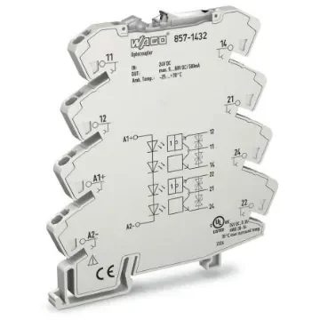 WAGO 857-1432 857 Series Grey, 2.5mm², Cage Clamp Termination product image