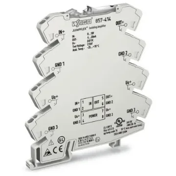 WAGO 857 Series Signal Conditioner, Voltage Input, Current Output, 24V dc Supply - 857-414 product image