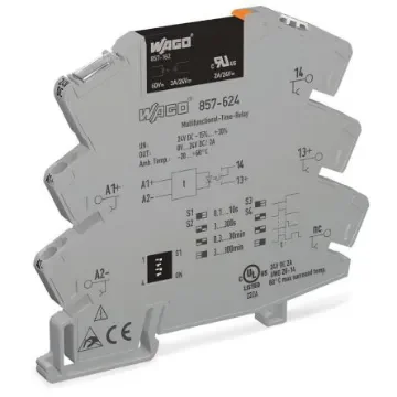 WAGO 857 Series Solid State Relay, 2 A Load, DIN Rail Mount, 24 V ac/dc Load - 857-624 product image