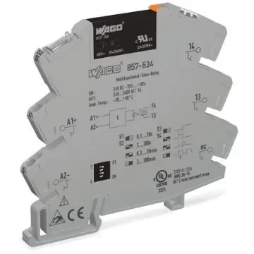 WAGO 857 Series Solid State Relay, 1 A Load, DIN Rail Mount, 230 V ac/dc Load - 857-634 product image