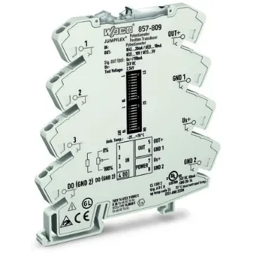 WAGO 857 Series Signal Conditioner, Temperature Input, Current, Voltage Output, 24V dc Supply - 857-809 product image