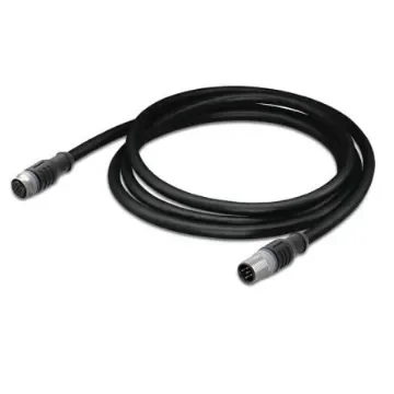 WAGO Straight Female 4 way M12 to Straight Male 4 way M12 Actuator/Sensor Cable, 2m - 756-5401/040-020 product image