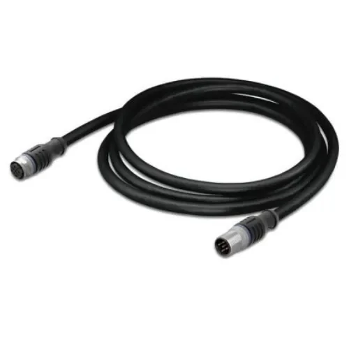 WAGO Straight Female 4 way M12 to Straight Male 4 way M12 Actuator/Sensor Cable, 2m - 756-5401/040-020 product image