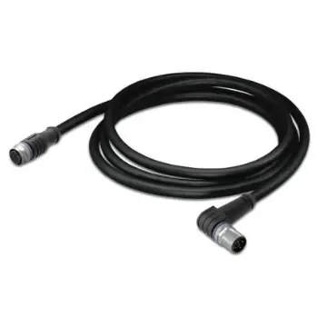 WAGO Straight Female 4 way M12 to Right Angle Male 4 way M12 Actuator/Sensor Cable, 2m - 756-5402/040-020 product image