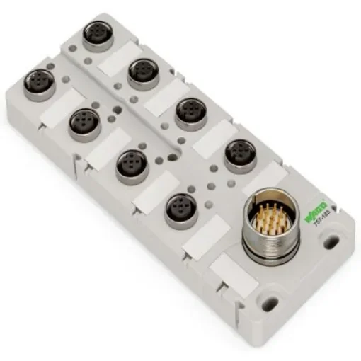 WAGO 757 Series Actuator Hub, M12, 5 way, 8 port - 757-185 product image
