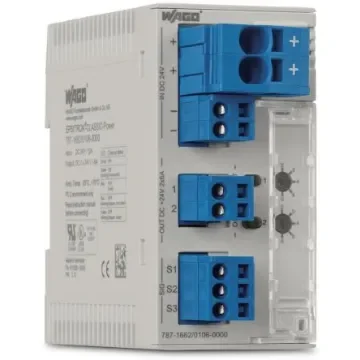 WAGO Electronic Circuit Breaker 6A 24V 787, 2 channels , DIN Rail - 787-1662/006-1000 product image