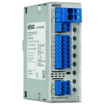 WAGO Electronic Circuit Breaker 10A 24V 787, 8 channels , DIN Rail - 787-1668/000-080 product image