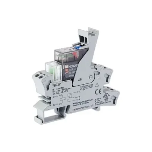 WAGO 788 Series Relay Module, DIN Rail Mount, 24V dc Coil, SPDT, 1-Pole, 16A Load - 788-341 product image